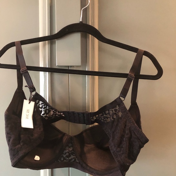 NWT Ivory Rose Black Lace Bra 36 E (DD) - Picture 3 of 6